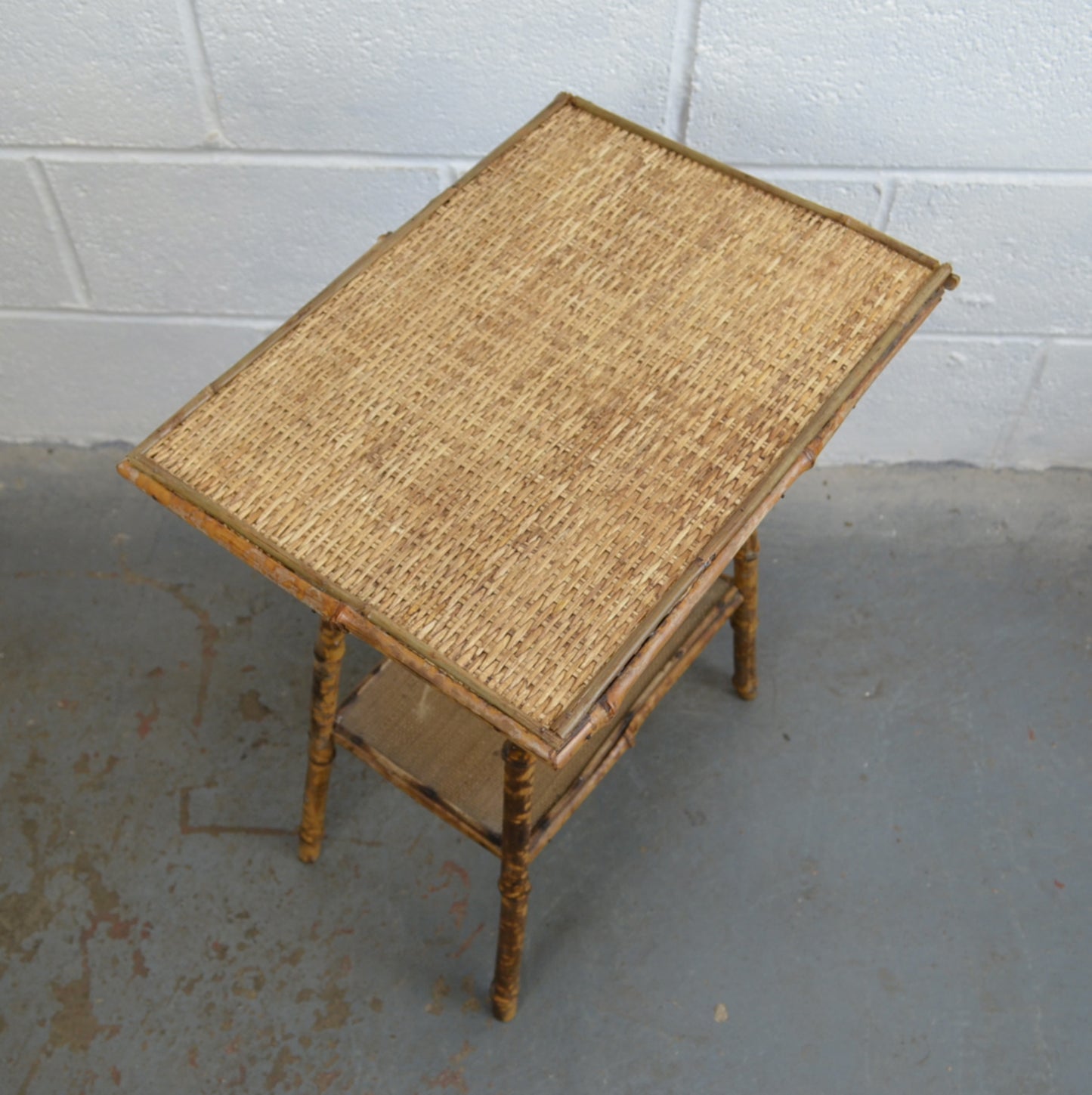 Antique Bamboo Side Table