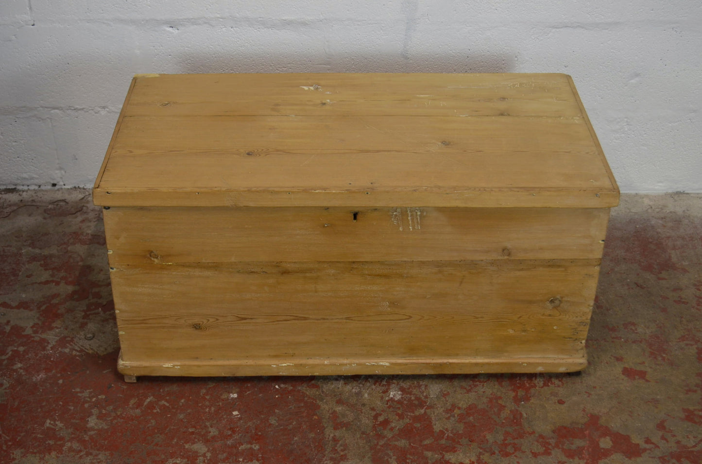 Antique Stripped Pine Blanket Box Storage