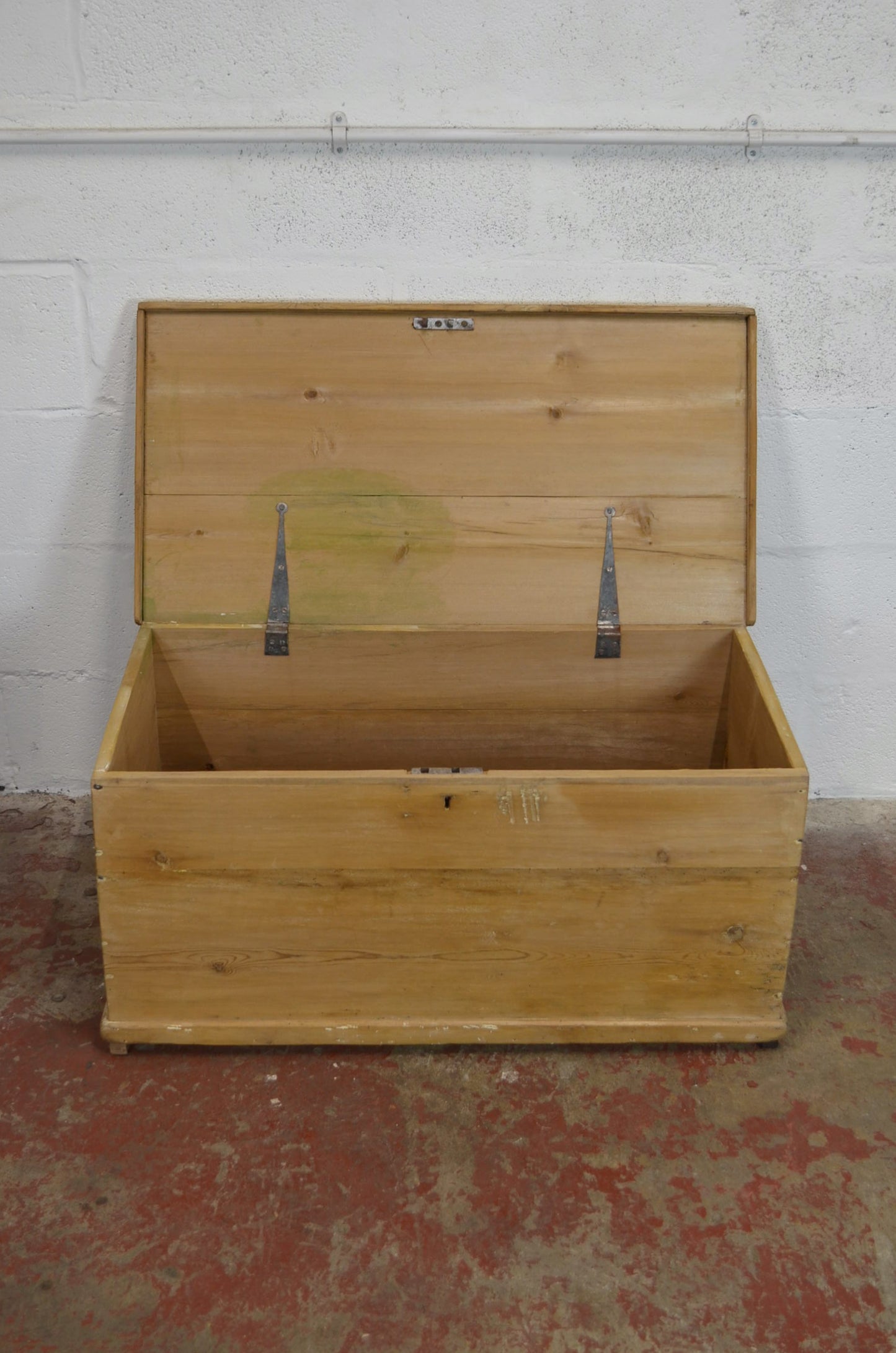 Antique Stripped Pine Blanket Box Storage
