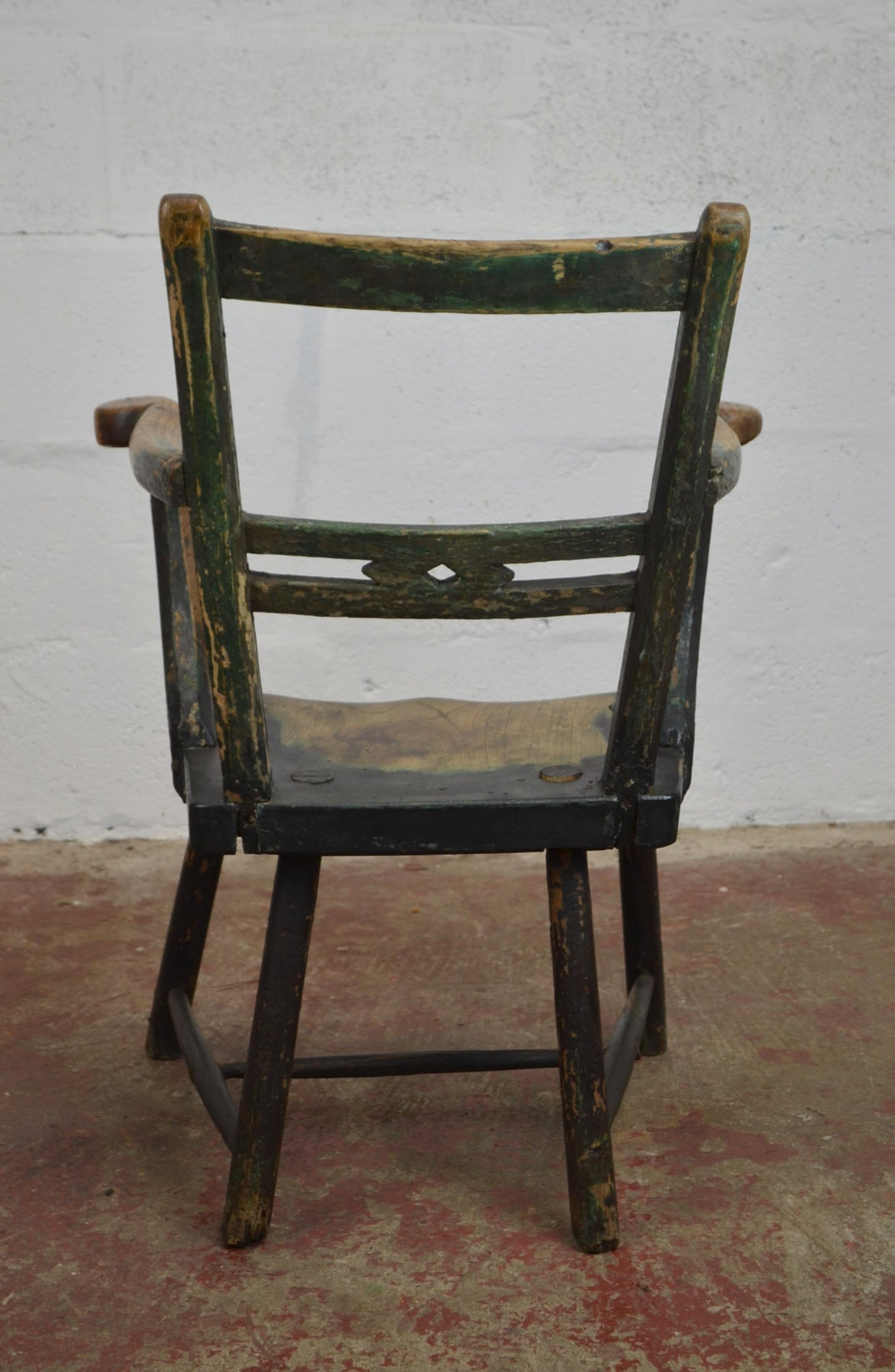A Primitive 19th Century Elm & Ash Armchair
