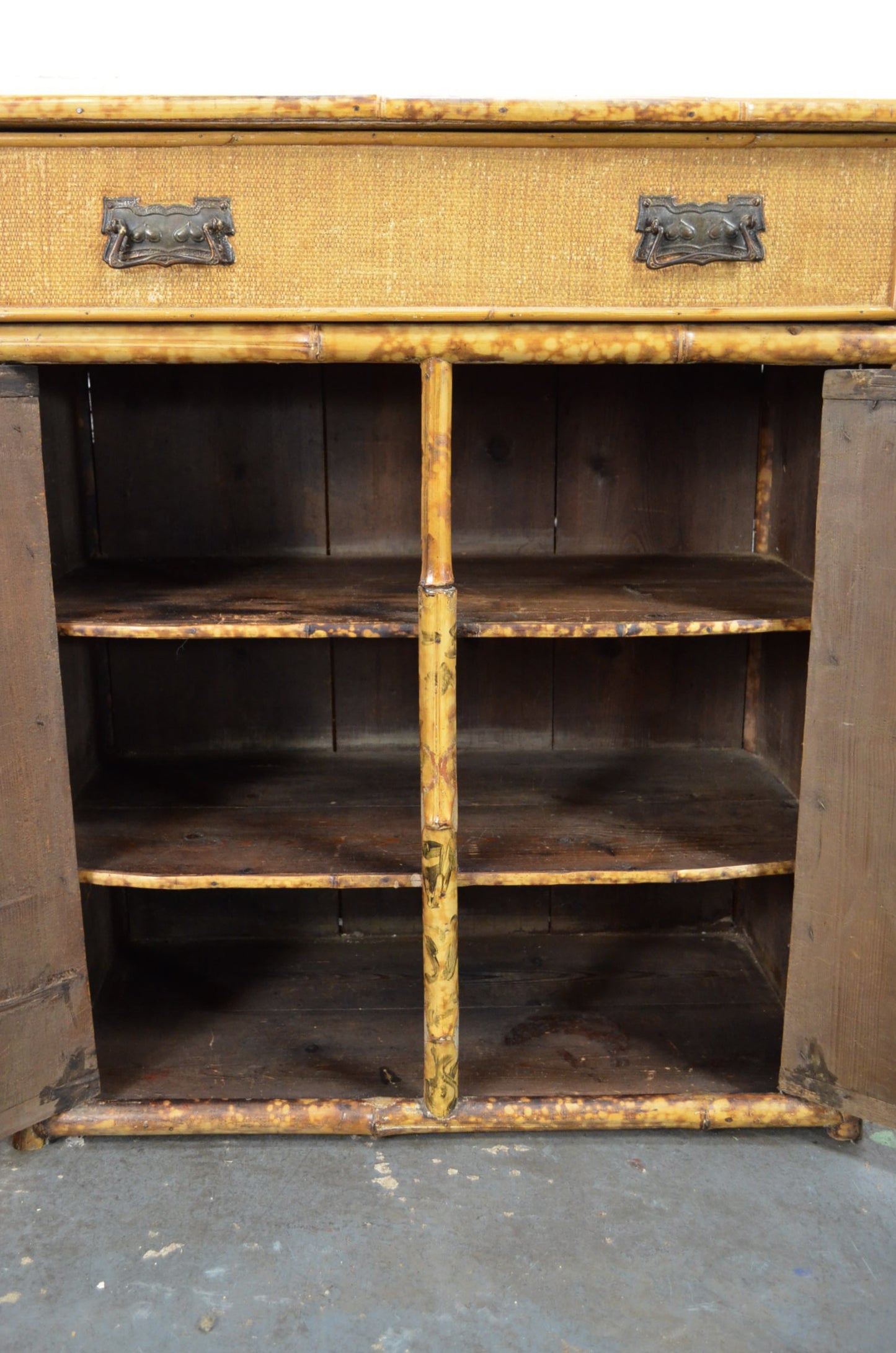 Antique Aesthetic Movement Bamboo Cupboard