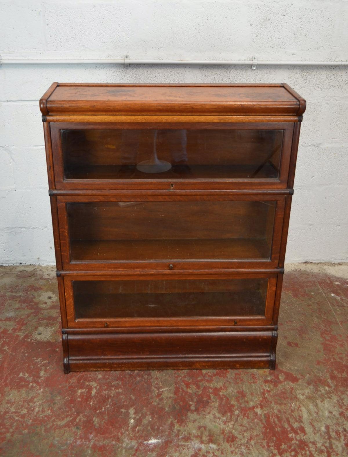 Antique Globe Wernicke Bookcase Three Shelves