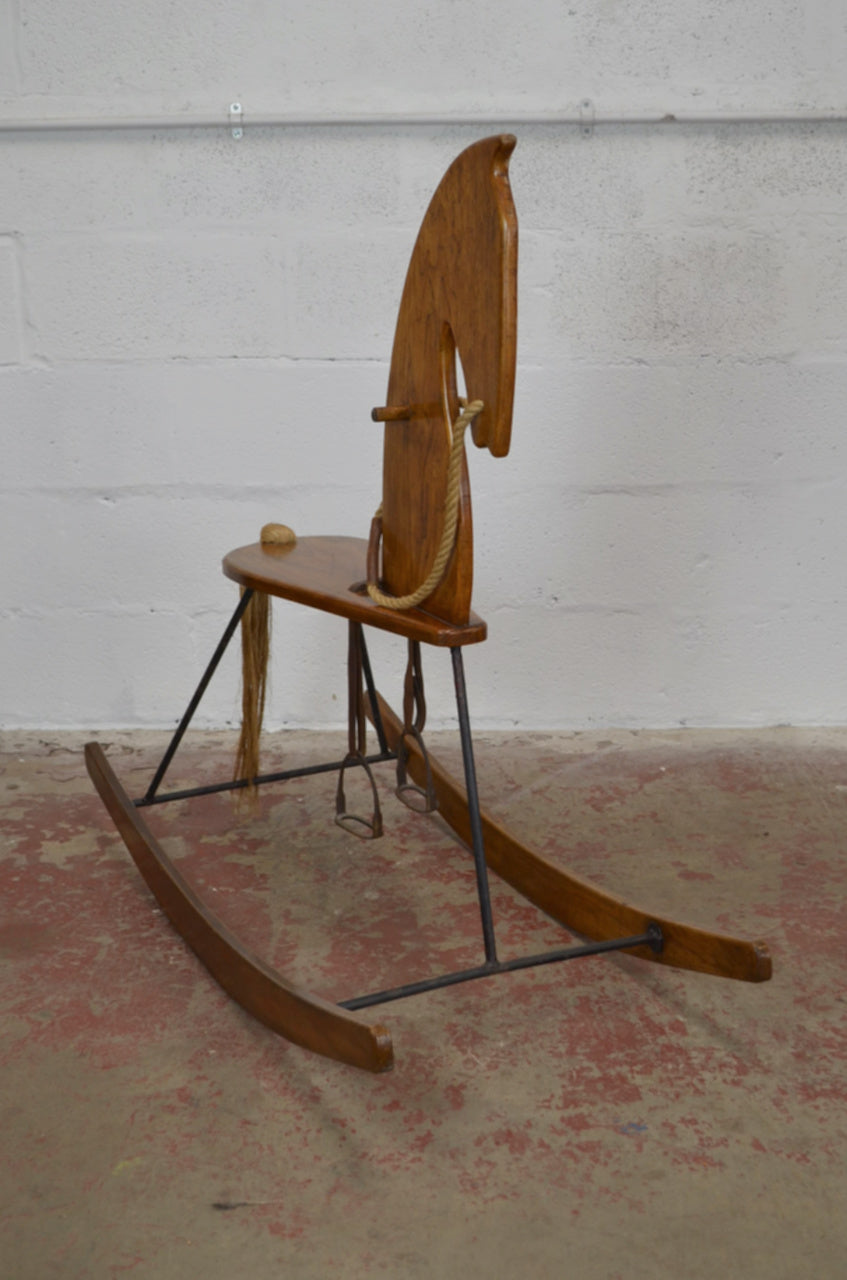 Vintage Mid Century Rocking Horse