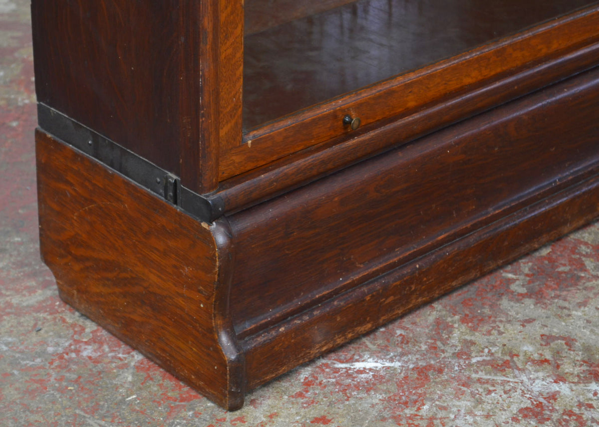 Antique Globe Wernicke Bookcase Three Shelves