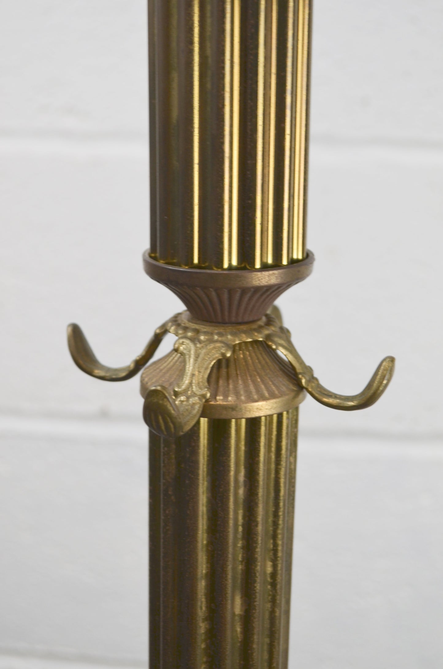 Vintage Ornate Brass Coat Stand