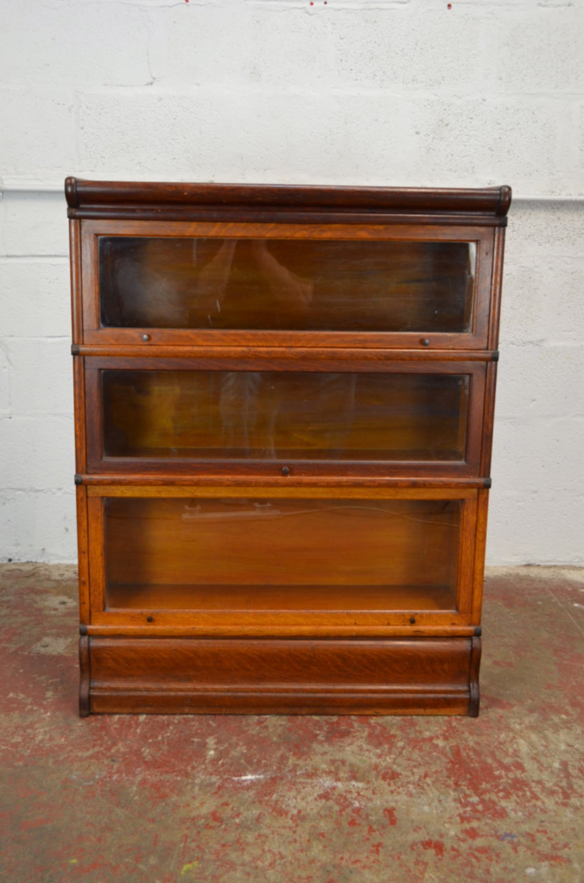 Antique Globe Wernicke Bookcase Three Shelves