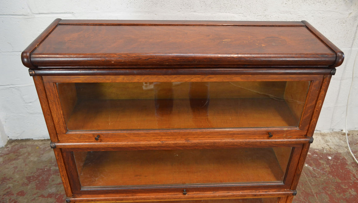 Antique Globe Wernicke Bookcase Three Shelves