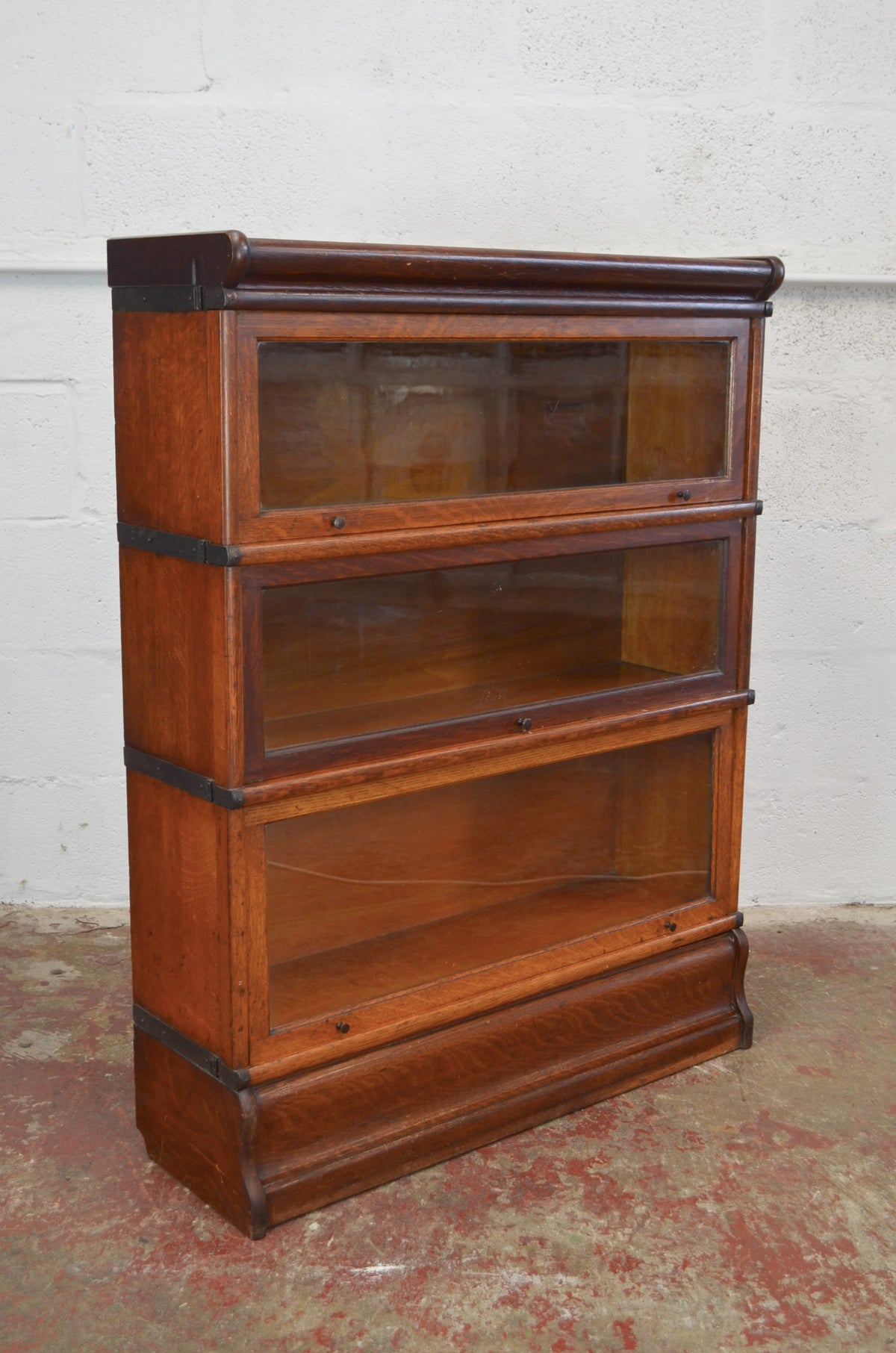 Antique Globe Wernicke Bookcase Three Shelves