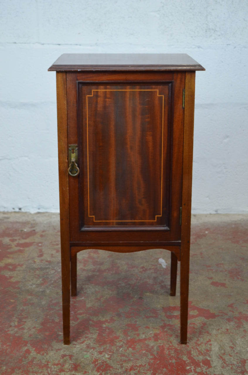 An Edwardian Mahogany Bedside Cabinet