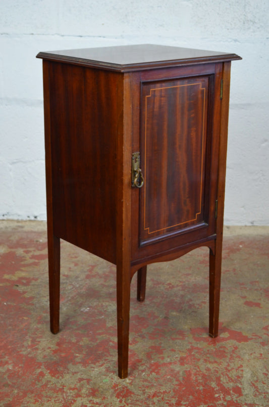 An Edwardian Mahogany Bedside Cabinet