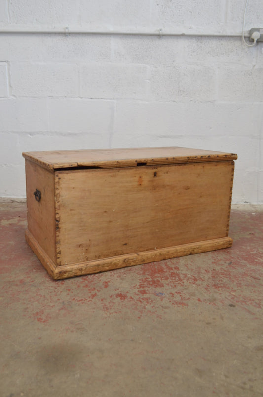 Antique Stripped Pine Blanket Box Storage