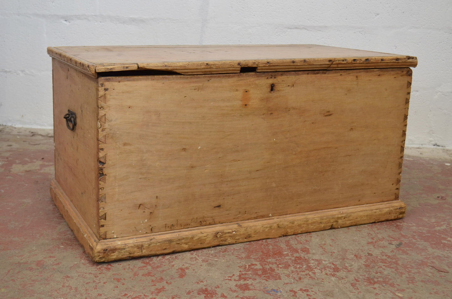 Antique Stripped Pine Blanket Box Storage
