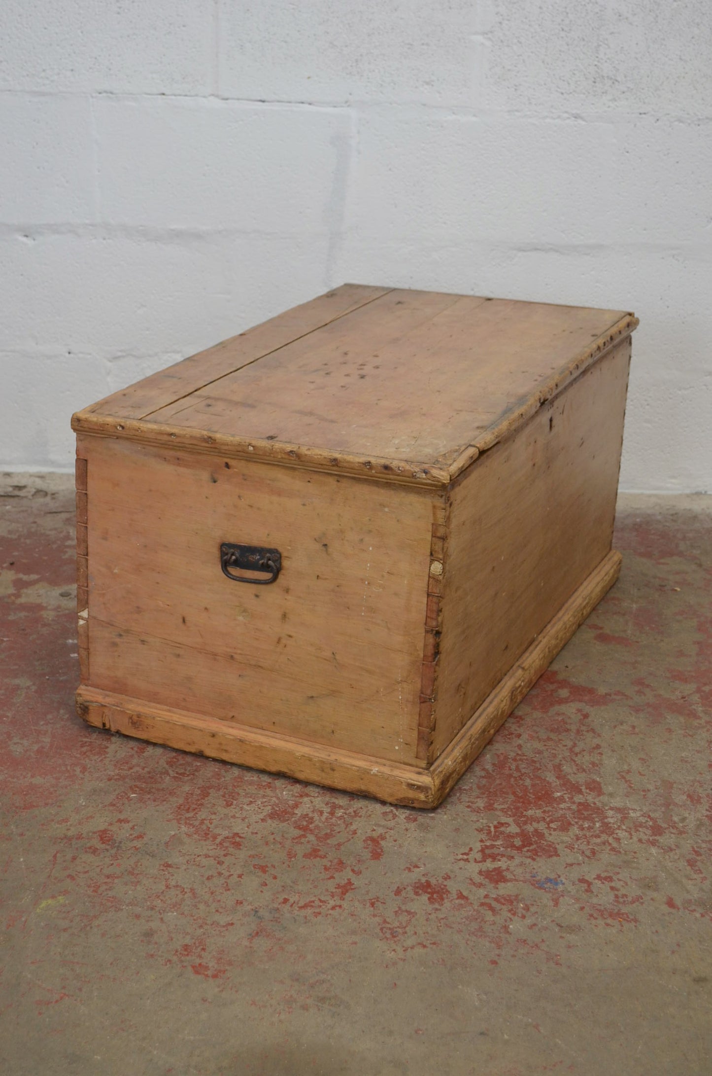 Antique Stripped Pine Blanket Box Storage