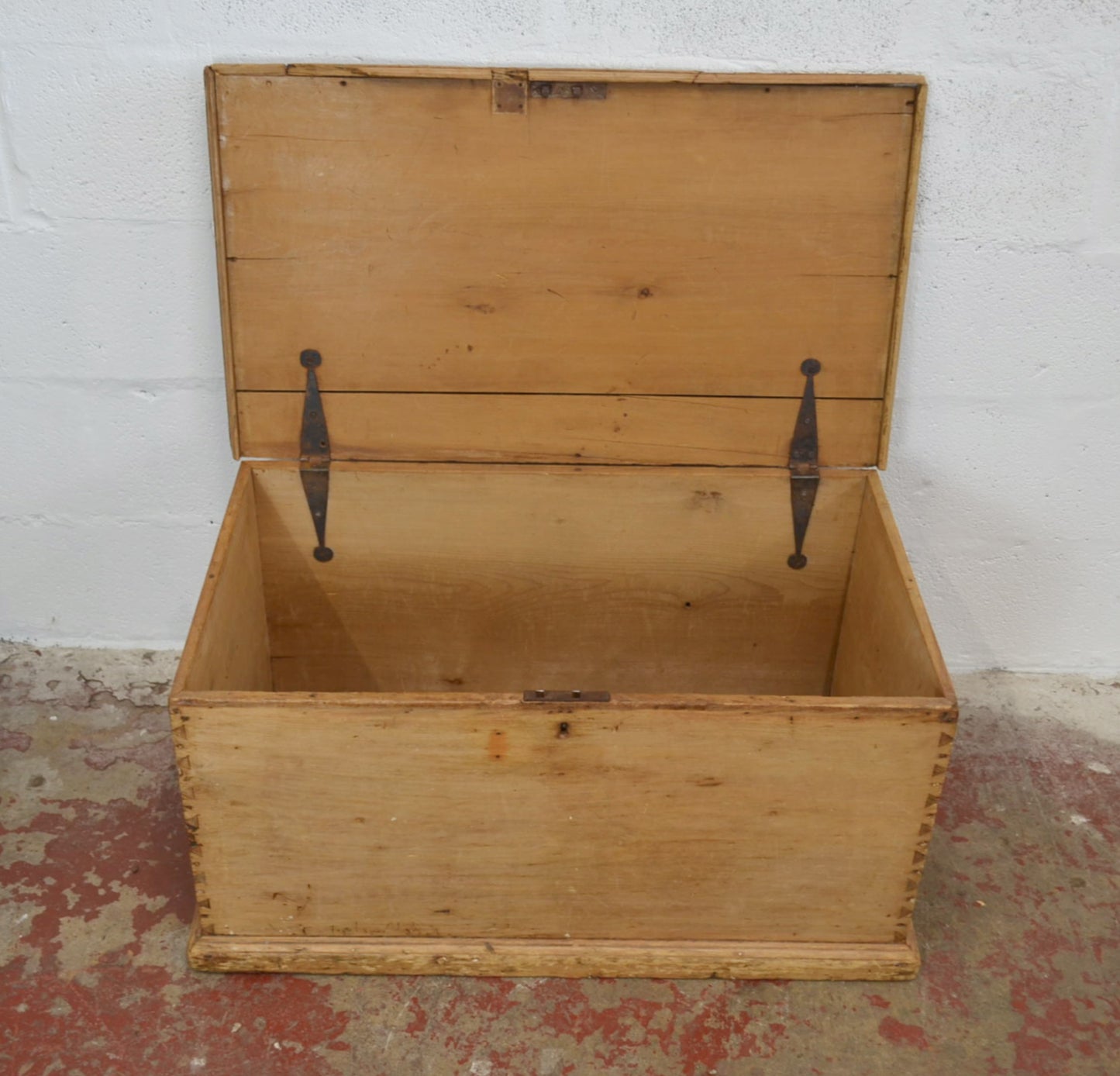 Antique Stripped Pine Blanket Box Storage