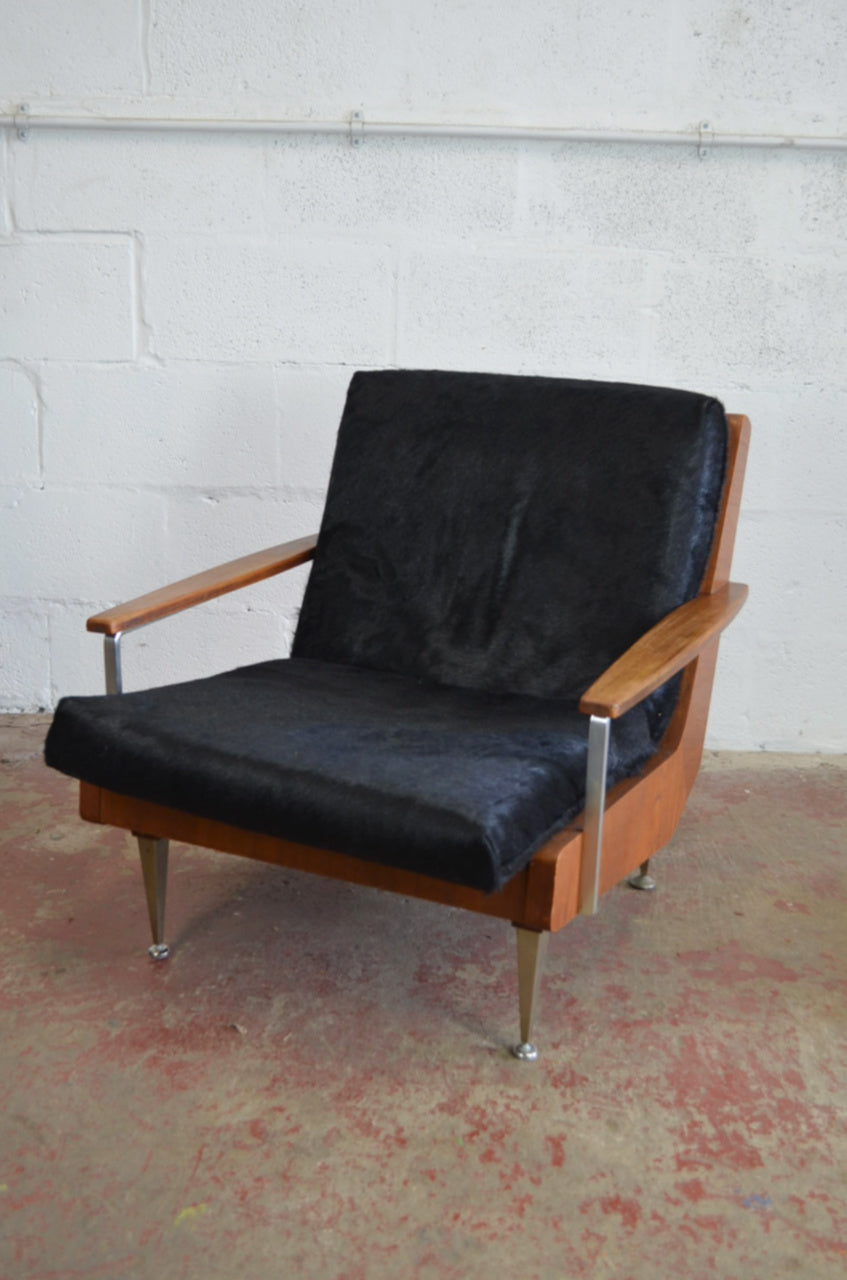 A Vintage Mid 20th Century Danish Easy Lounge Armchair