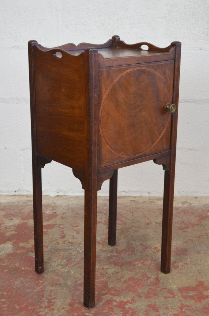 An Edwardian Mahogany Bedside Cabinet