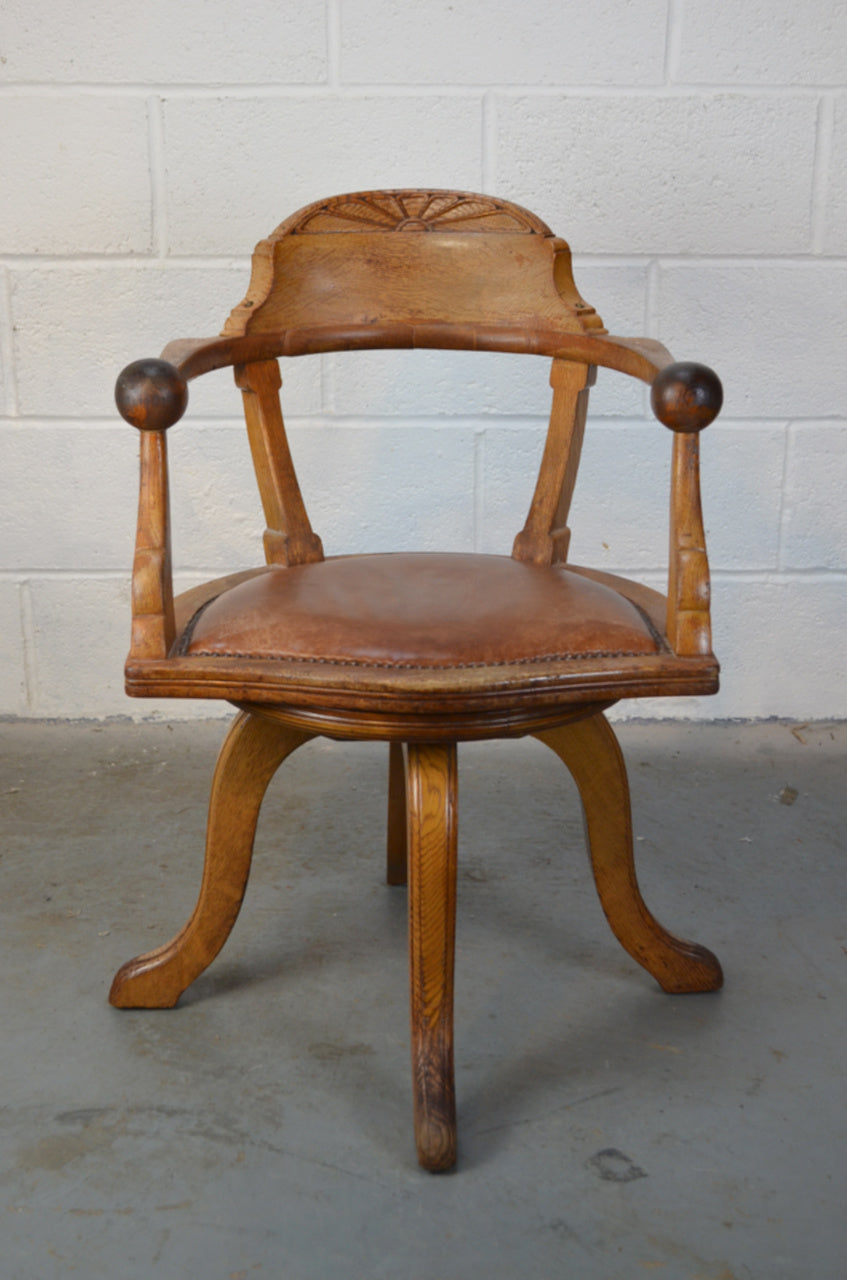 Early 20th Century Desk Chair (reserved Ross - Graven)