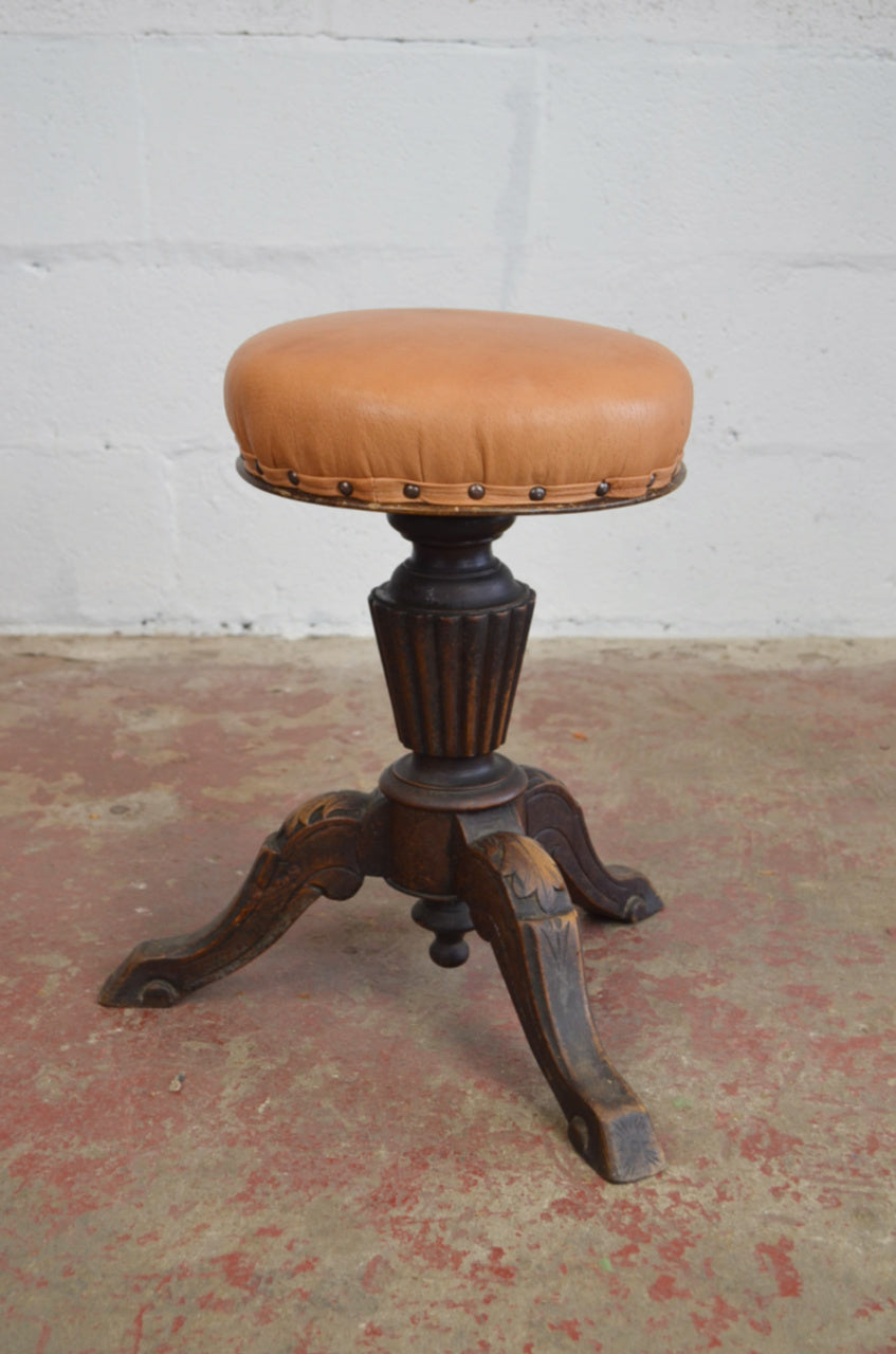 Early Victorian Mahogany Piano Stool