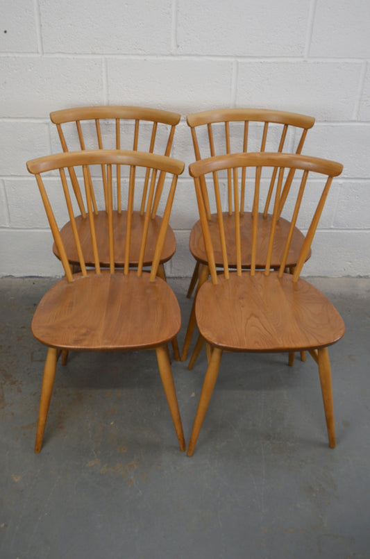Four Vintage Ercol Dining Chairs (model 449)