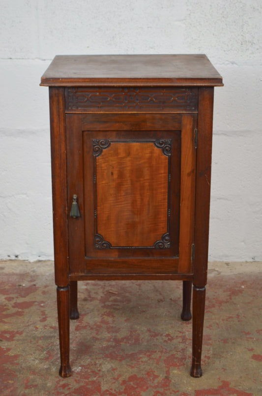 An Edwardian Mahogany Bedside Cabinet
