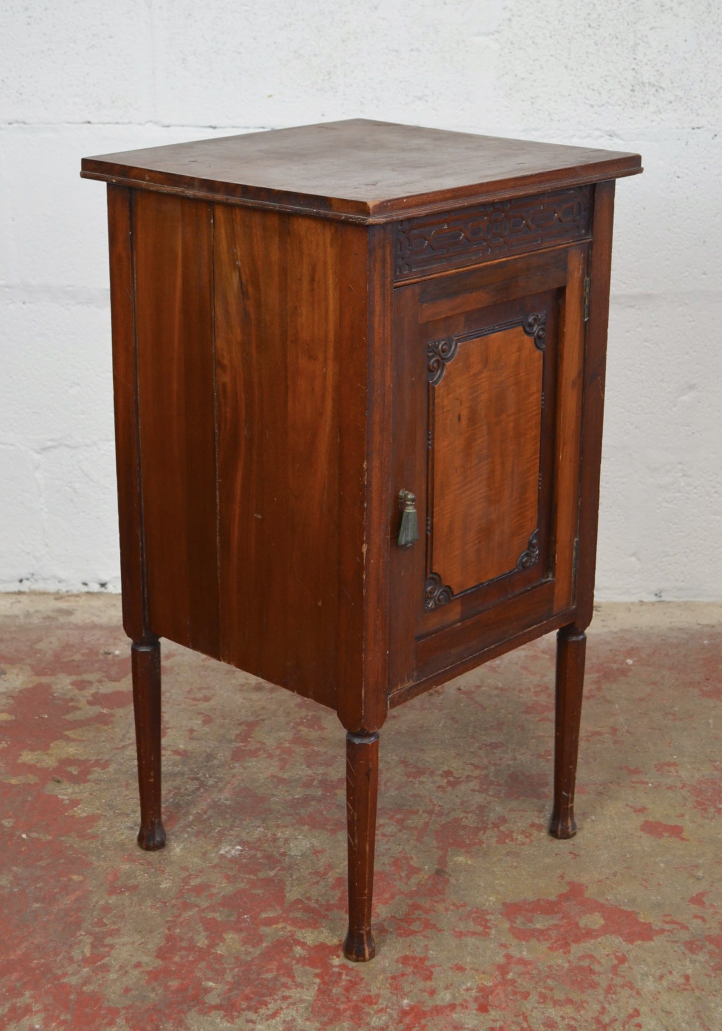 An Edwardian Mahogany Bedside Cabinet