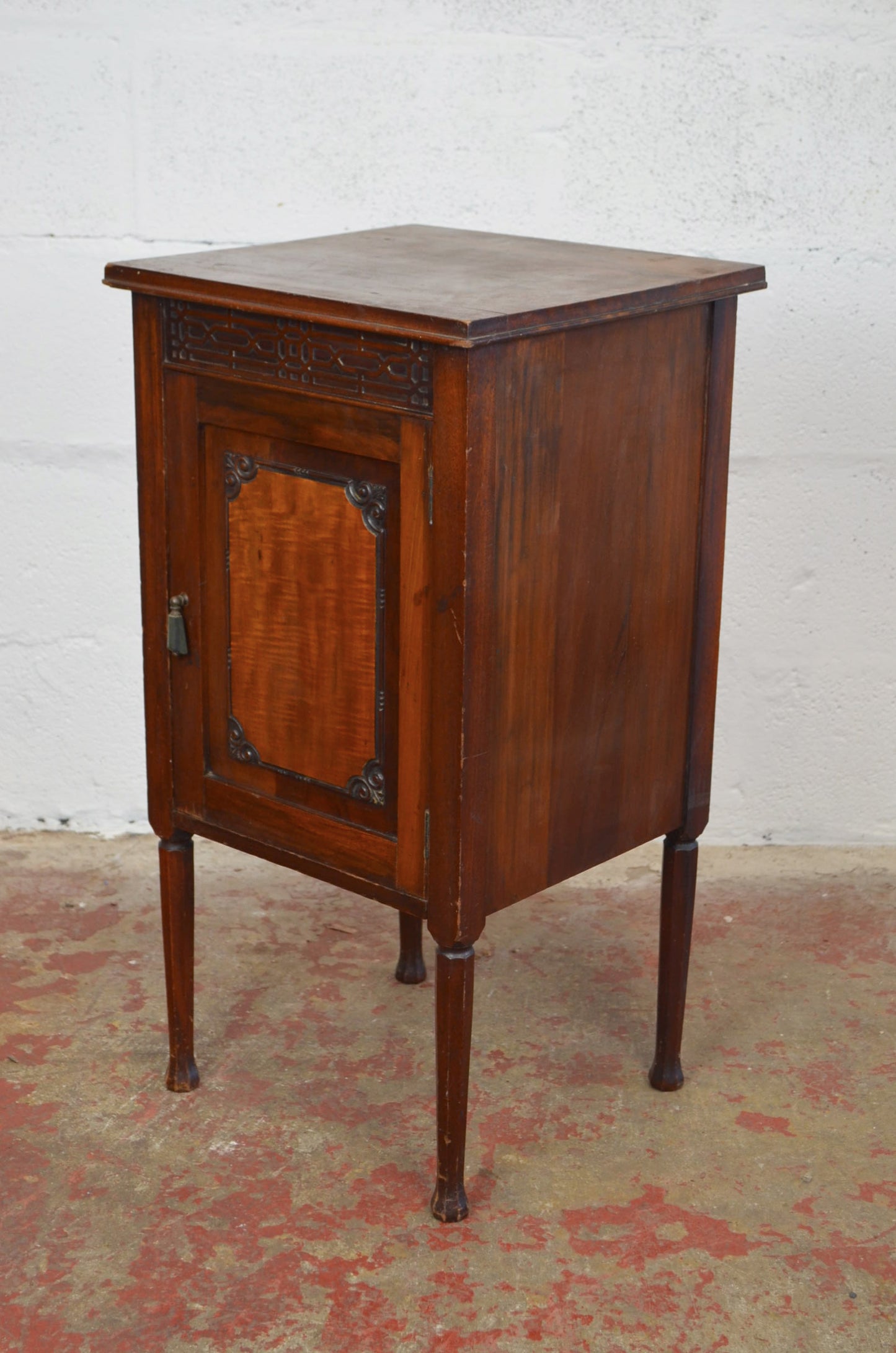 An Edwardian Mahogany Bedside Cabinet