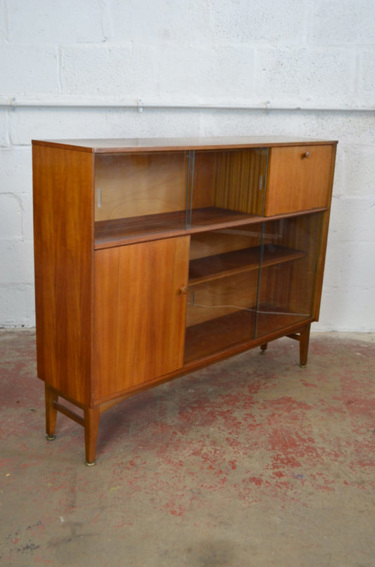 Vintage Nathan Teak Bookcase With Storage