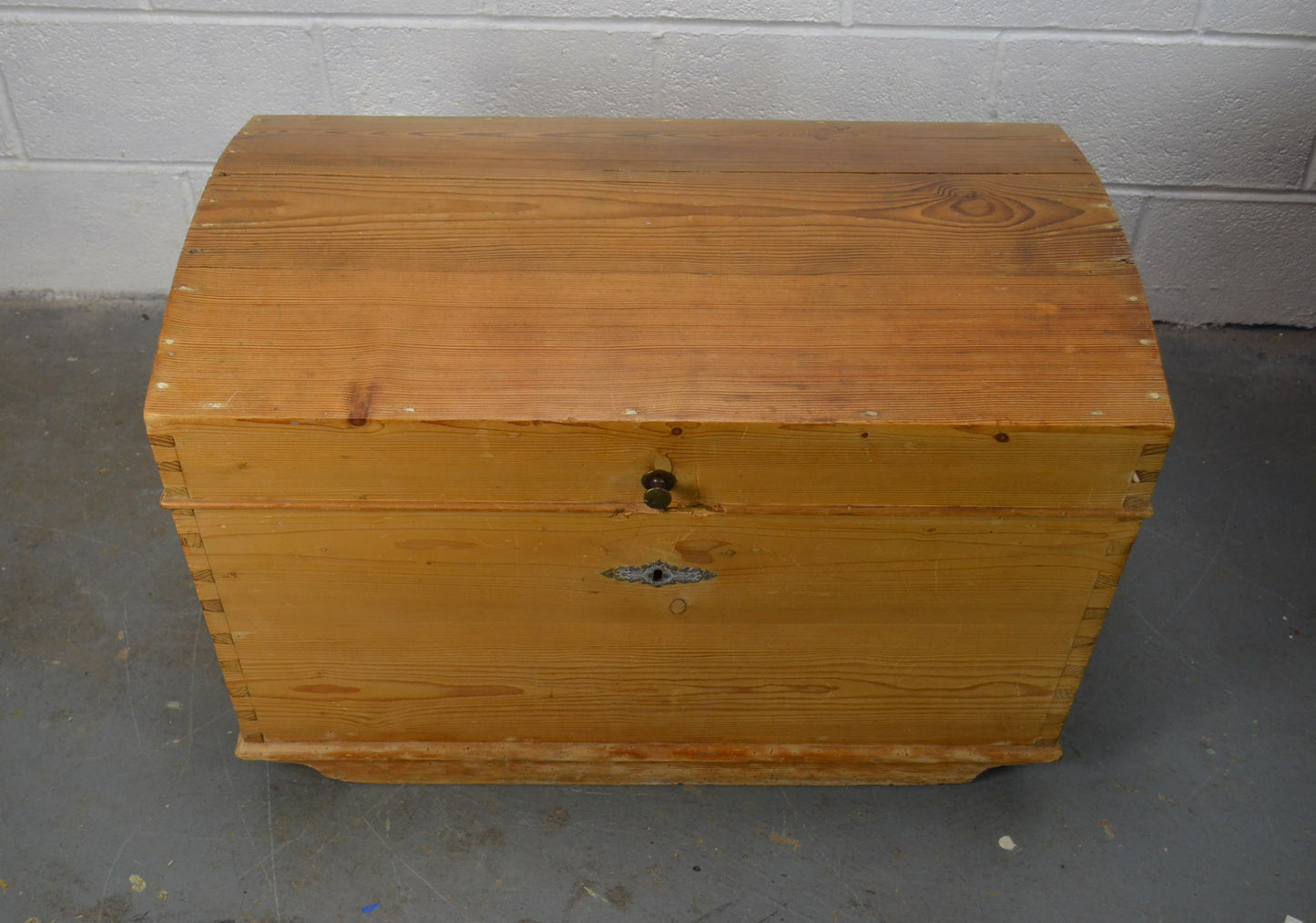 Victorian Stripped Pine Blanket Box Storage