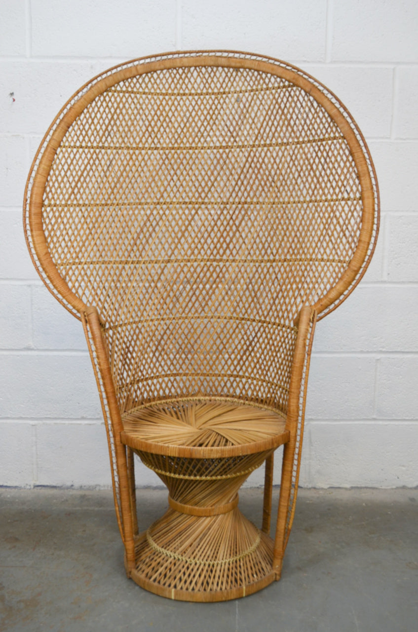 Vintage Bamboo Peacock Chair