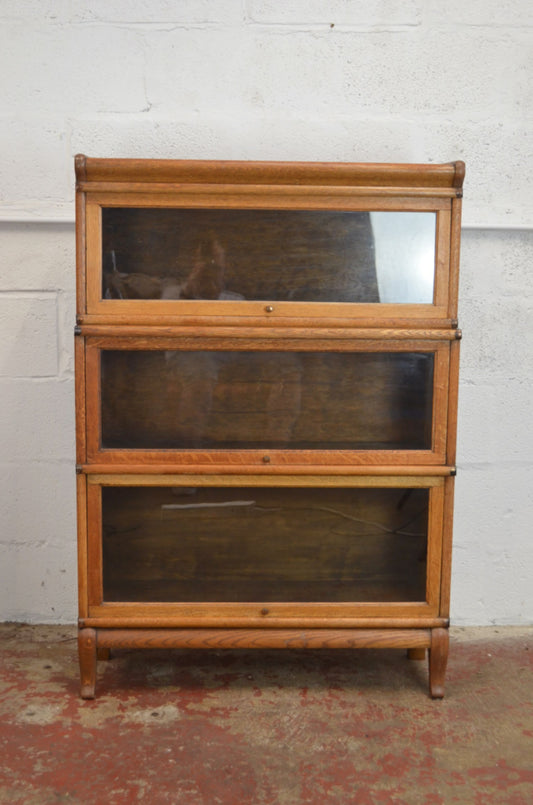 Antique Globe Wernicke Bookcase Three Shelves