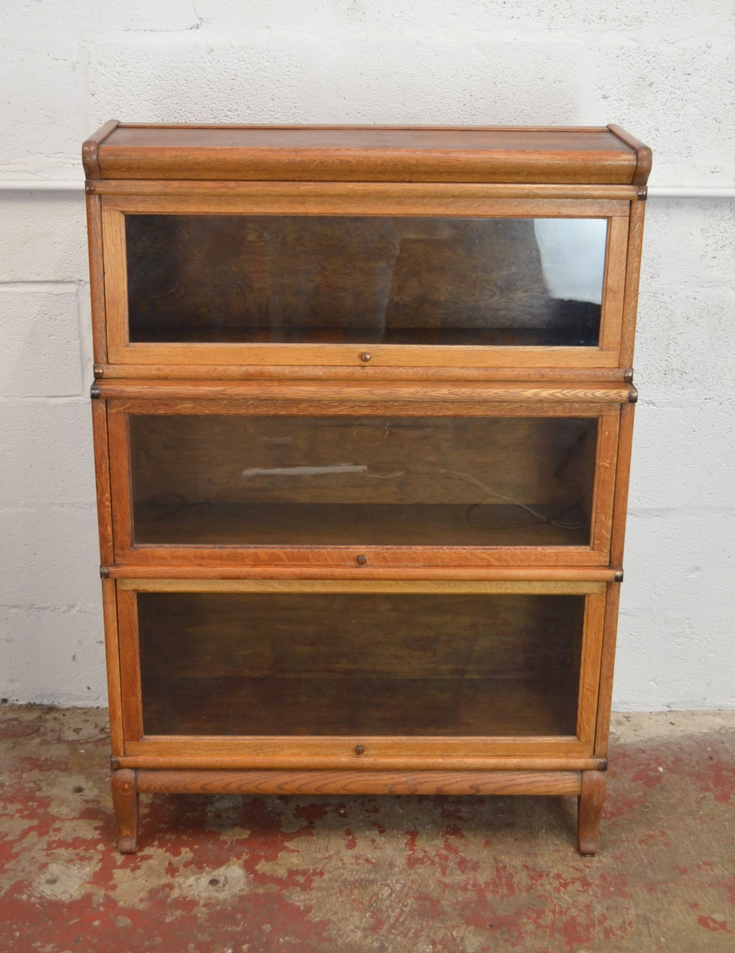 Antique Globe Wernicke Bookcase Three Shelves