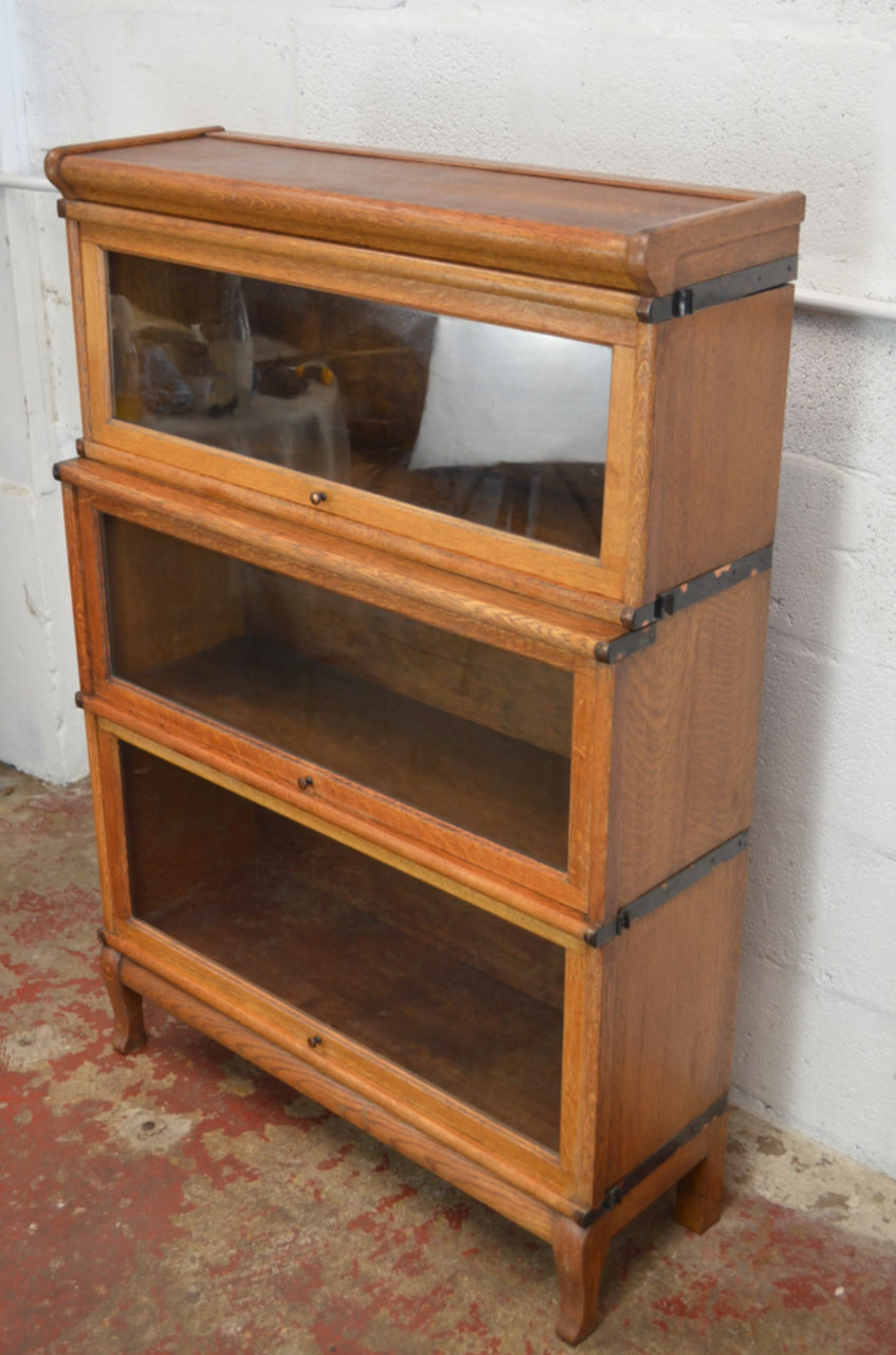 Antique Globe Wernicke Bookcase Three Shelves