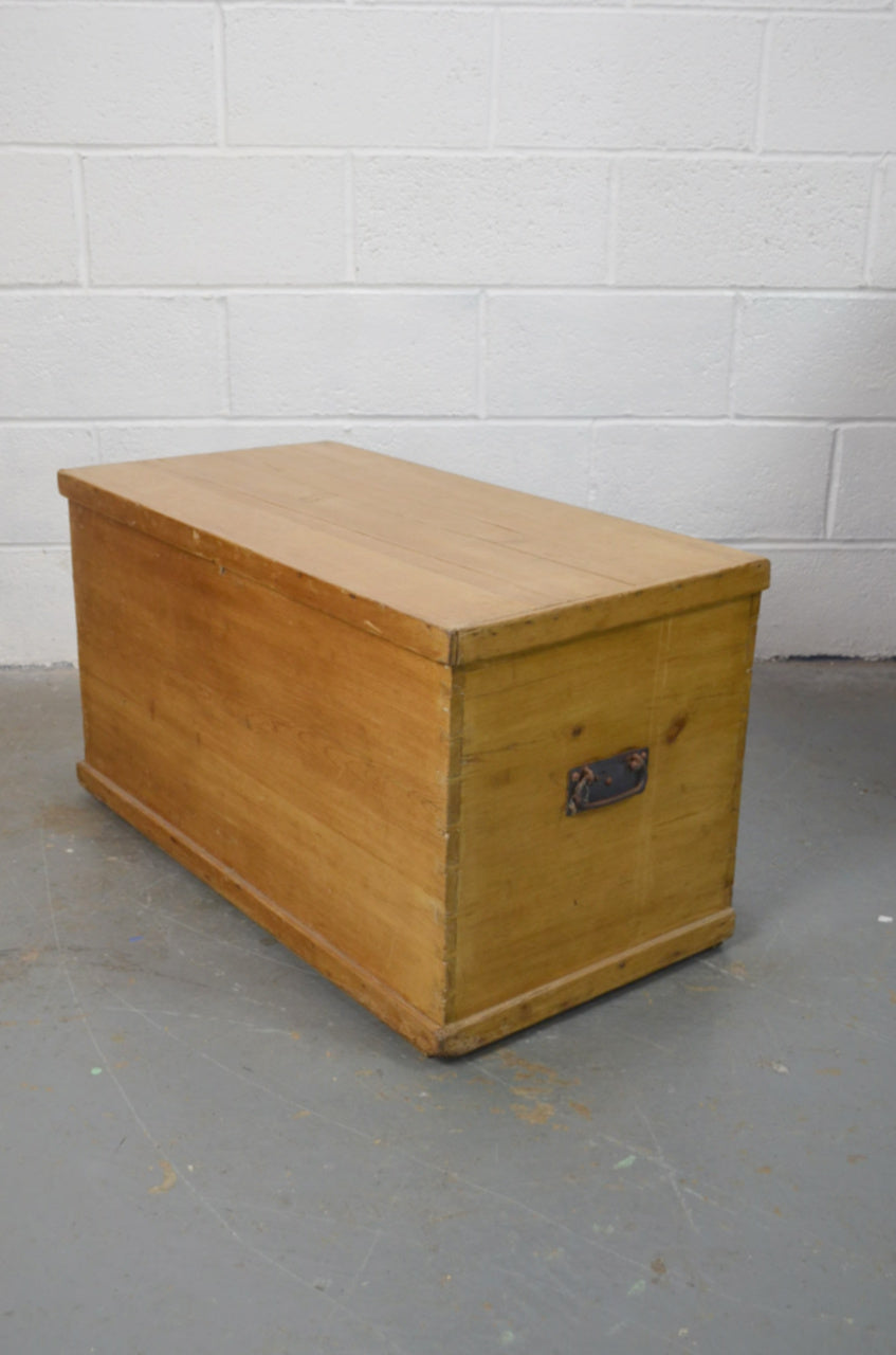 Antique Stripped Pine Blanket Box Storage