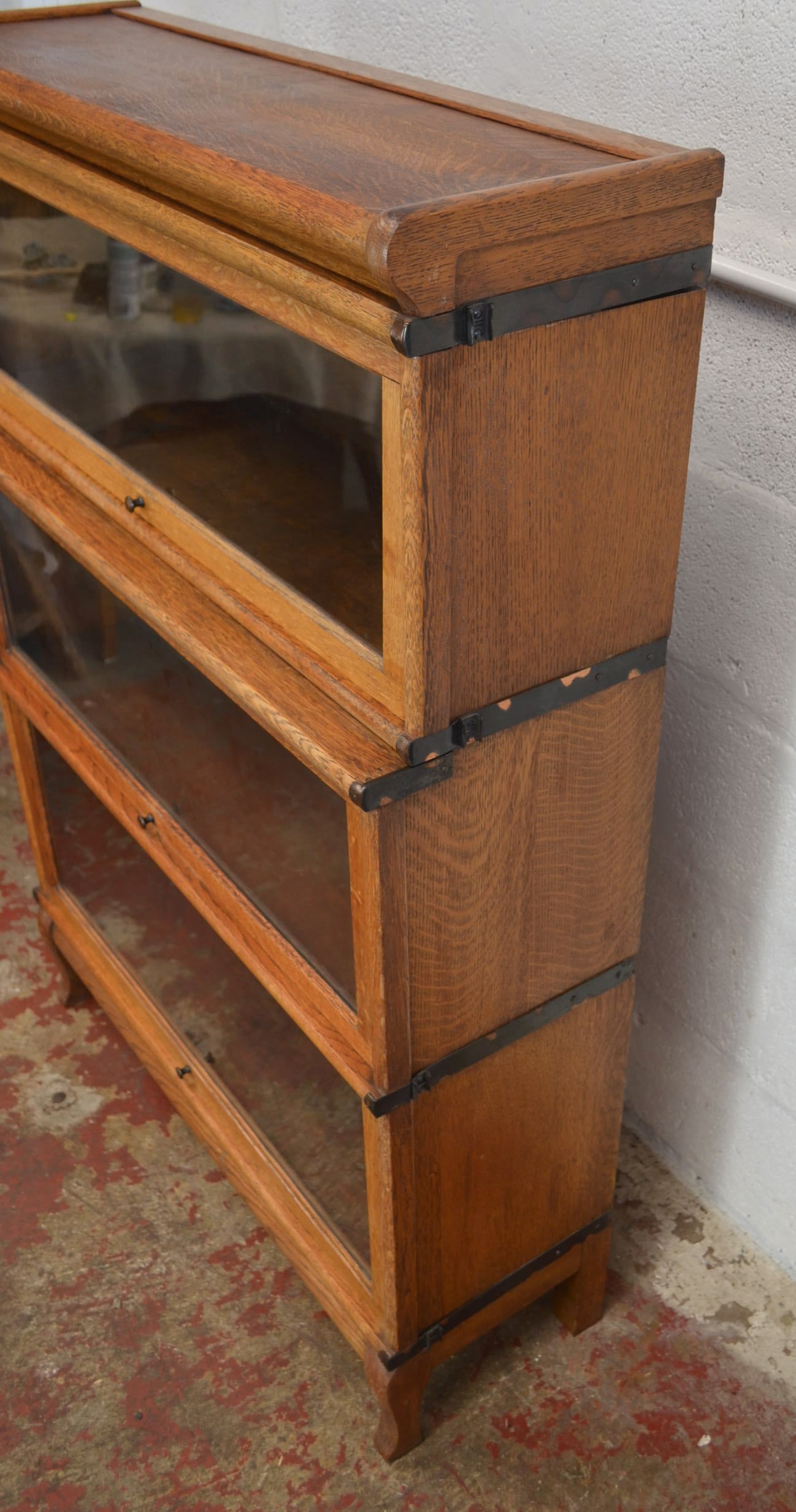 Antique Globe Wernicke Bookcase Three Shelves