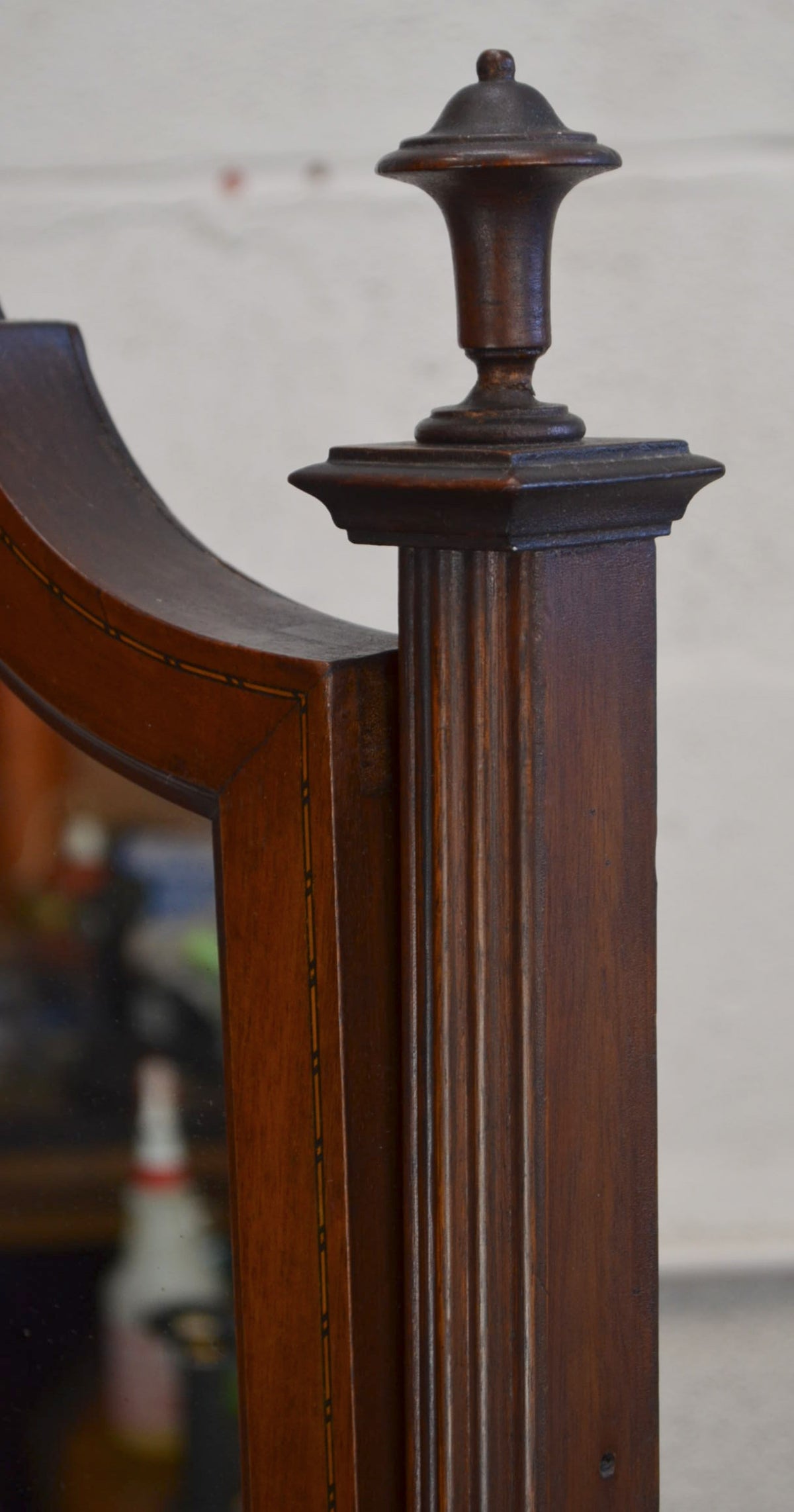 An Antique Edwardian Mahogany Cheval/Dressing Mirror