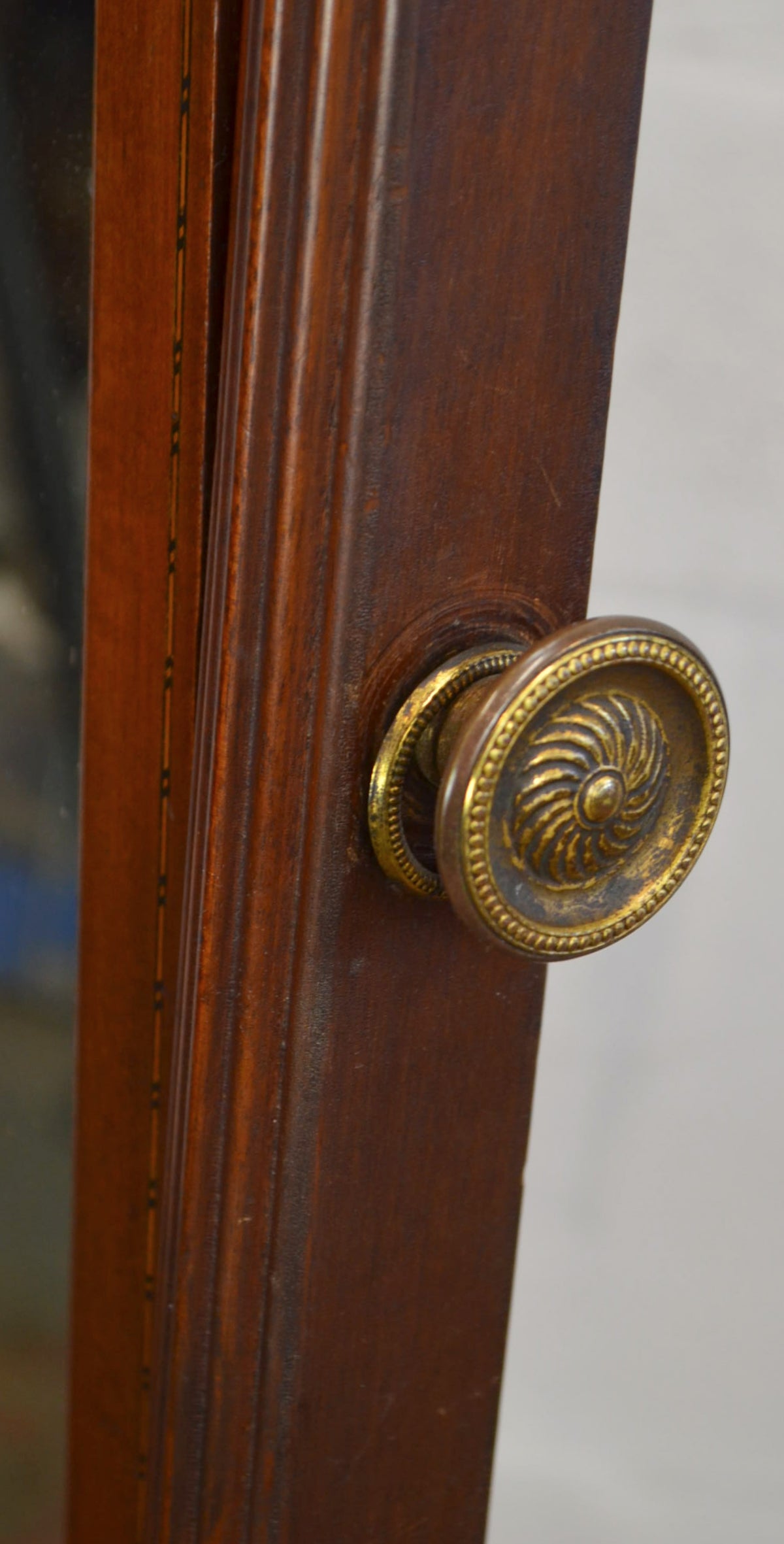 An Antique Edwardian Mahogany Cheval/Dressing Mirror