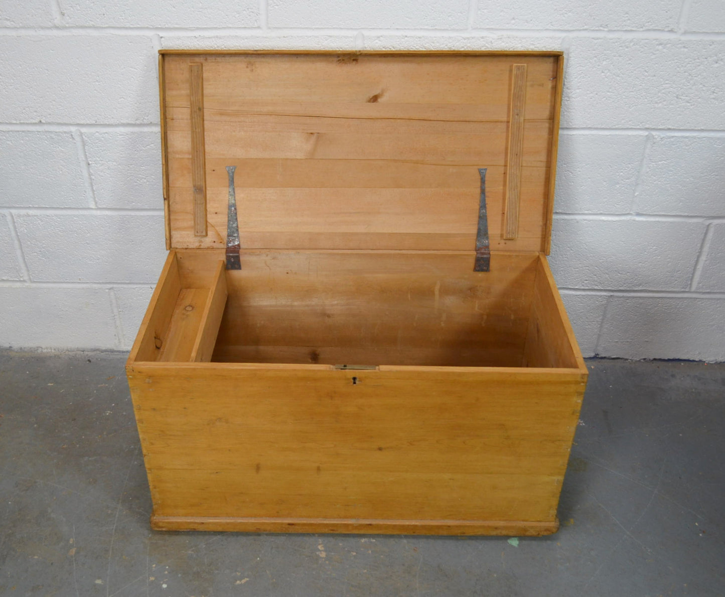 Antique Stripped Pine Blanket Box Storage