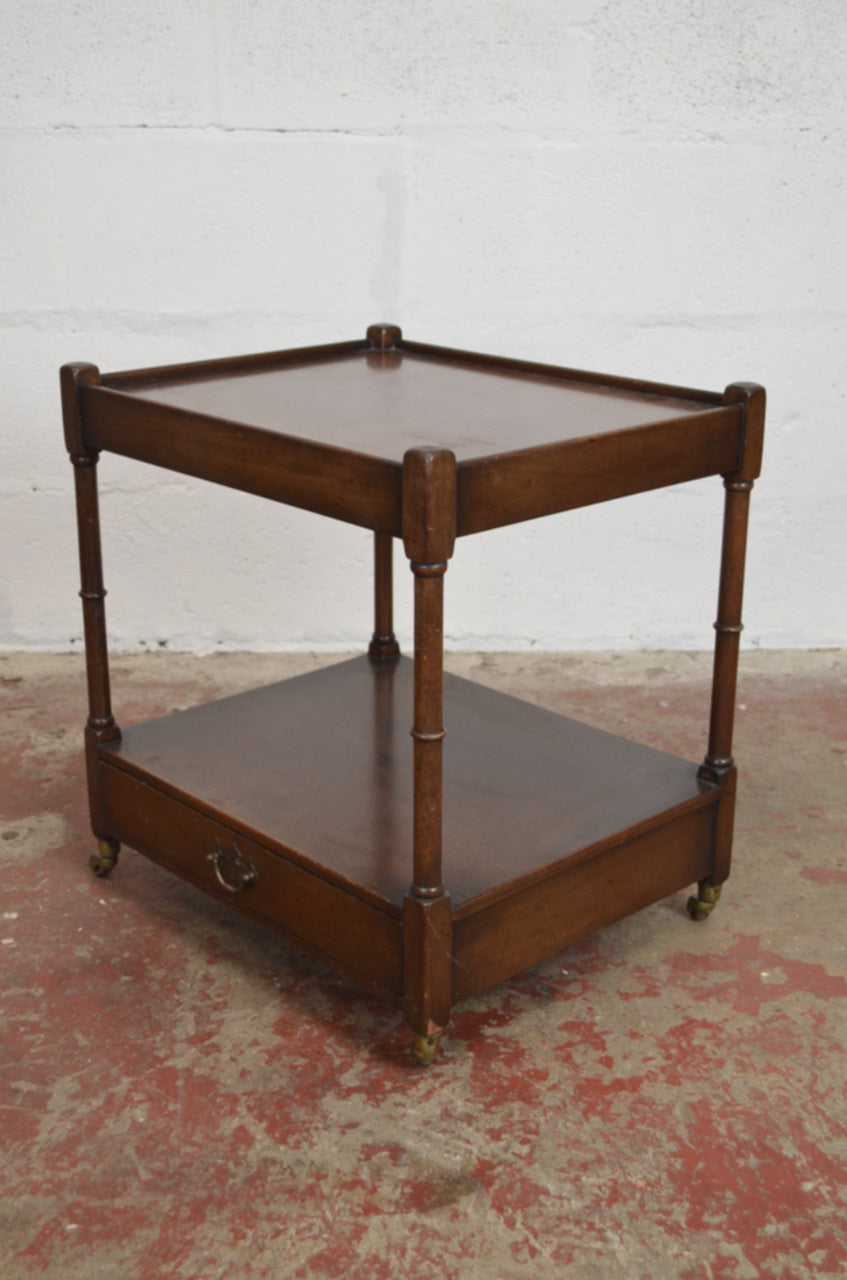 Vintage Mahogany Lamp Table / Drinks Trolley