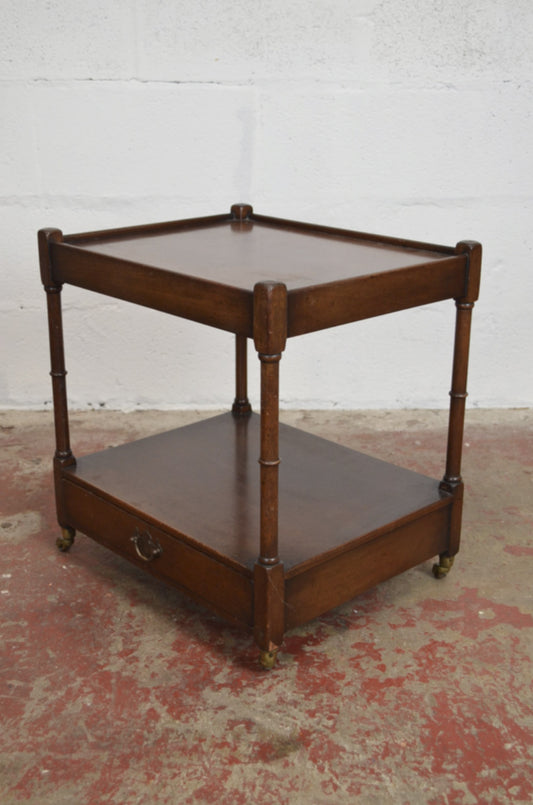 Vintage Mahogany Lamp Table / Drinks Trolley