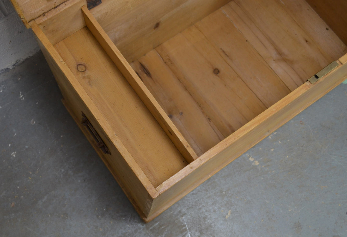 Antique Stripped Pine Blanket Box Storage