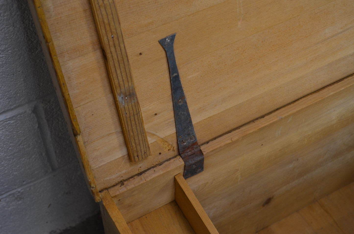 Antique Stripped Pine Blanket Box Storage