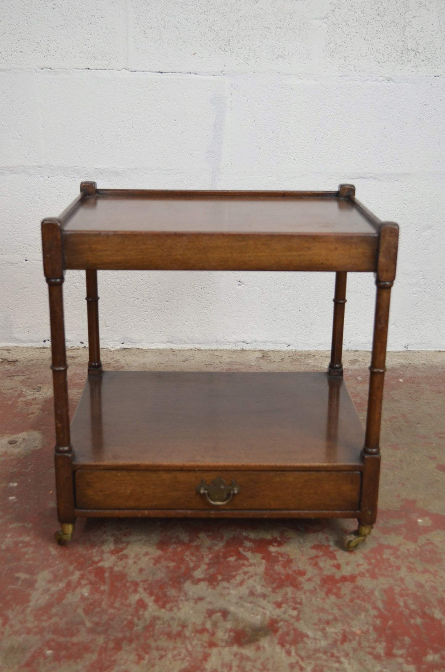 Vintage Mahogany Lamp Table / Drinks Trolley