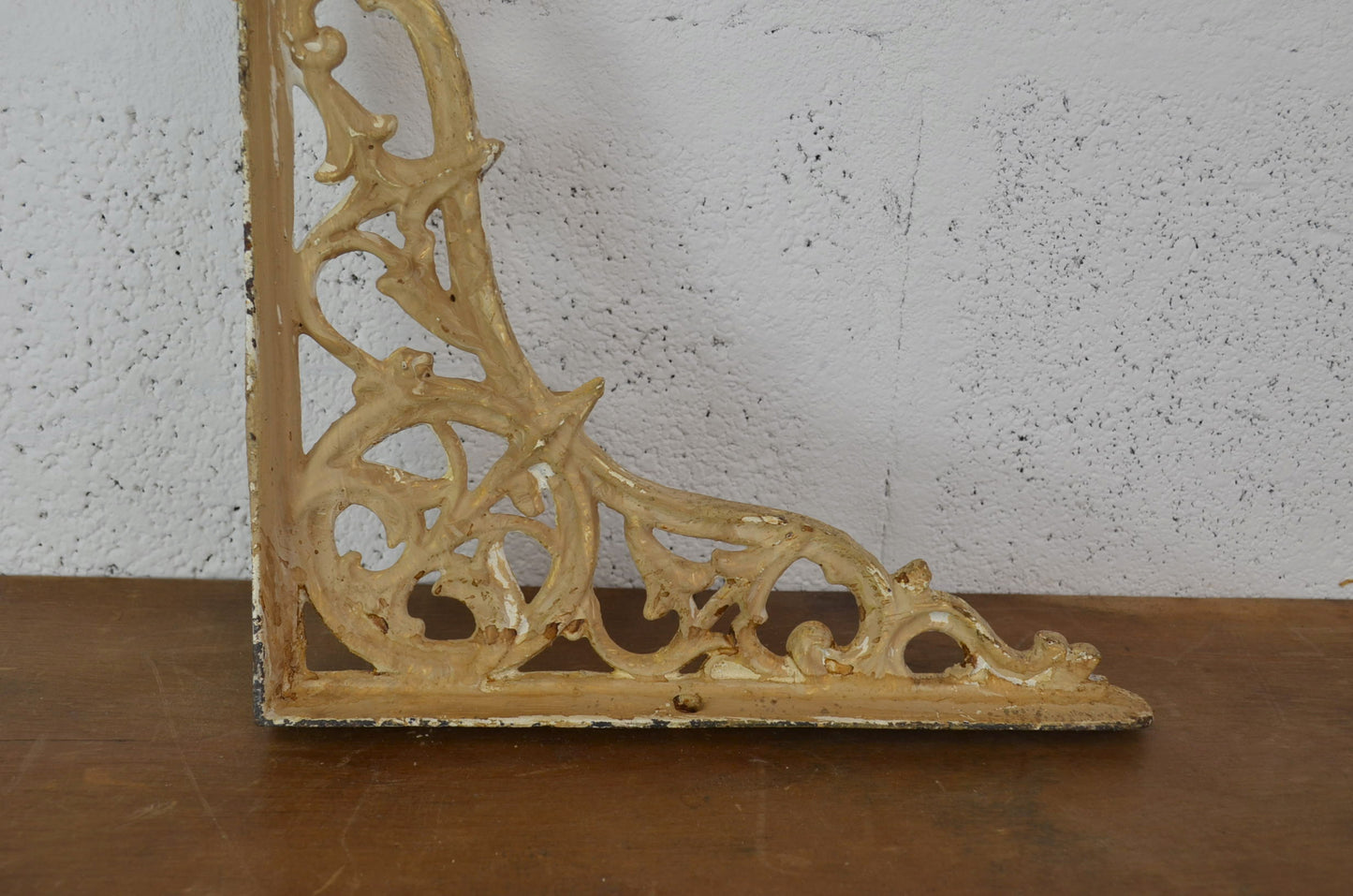 Pair Of Vintage Possibly Victorian Cast Iron Brackets