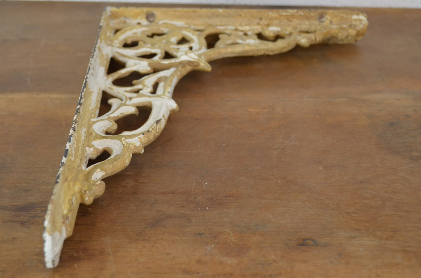 Pair Of Vintage Possibly Victorian Cast Iron Brackets
