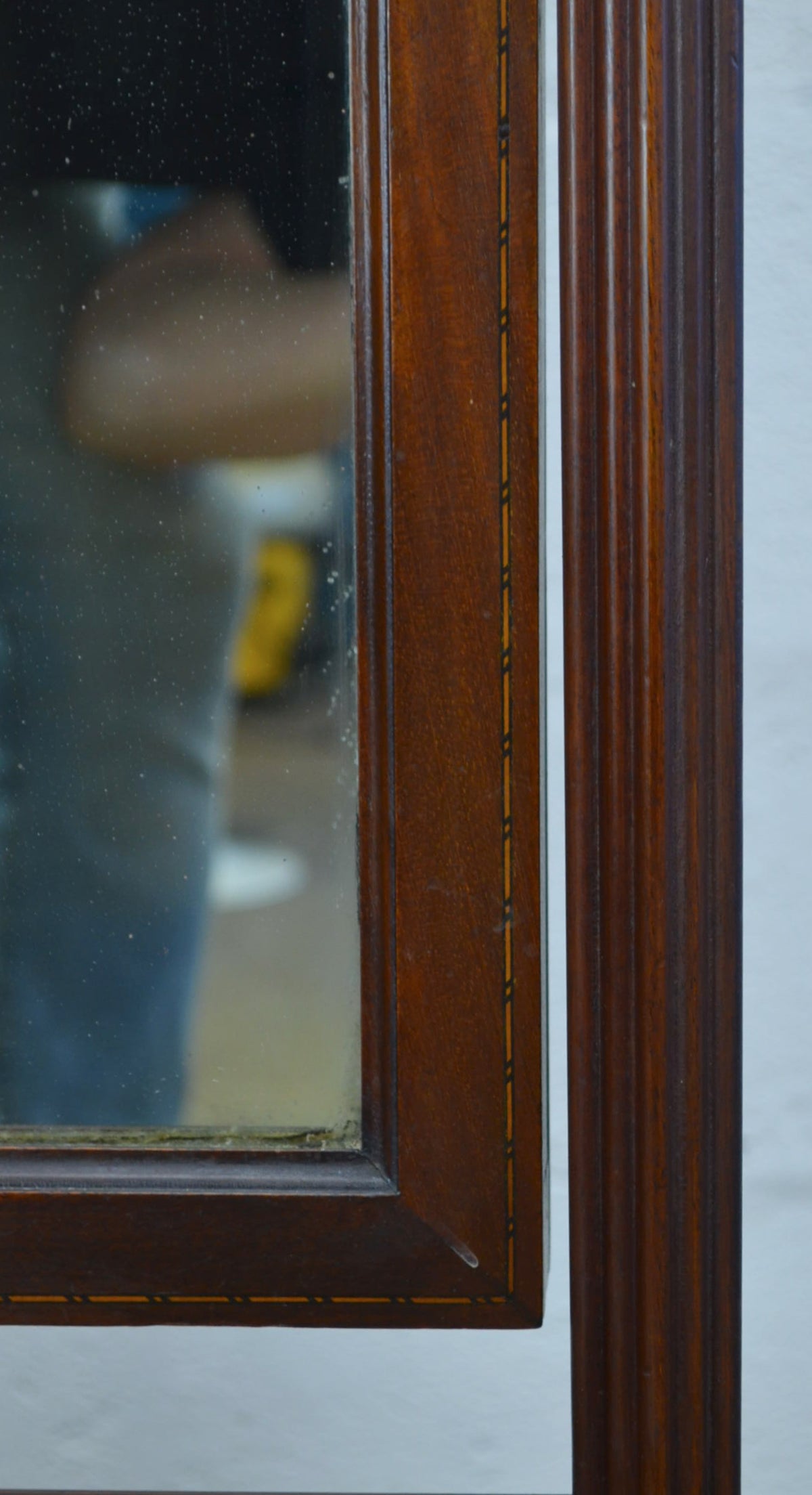 An Antique Edwardian Mahogany Cheval/Dressing Mirror