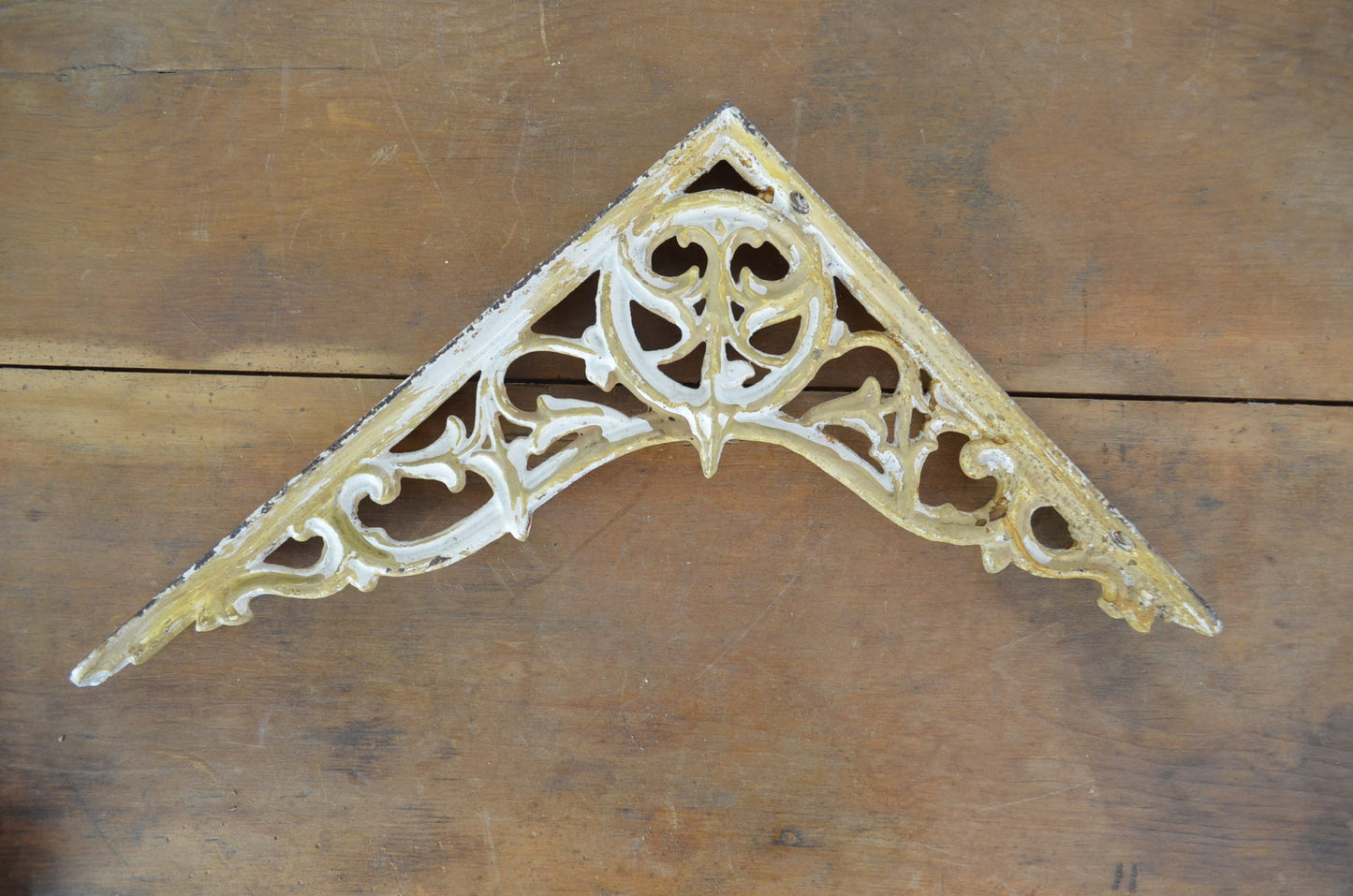 Pair Of Vintage Possibly Victorian Cast Iron Brackets