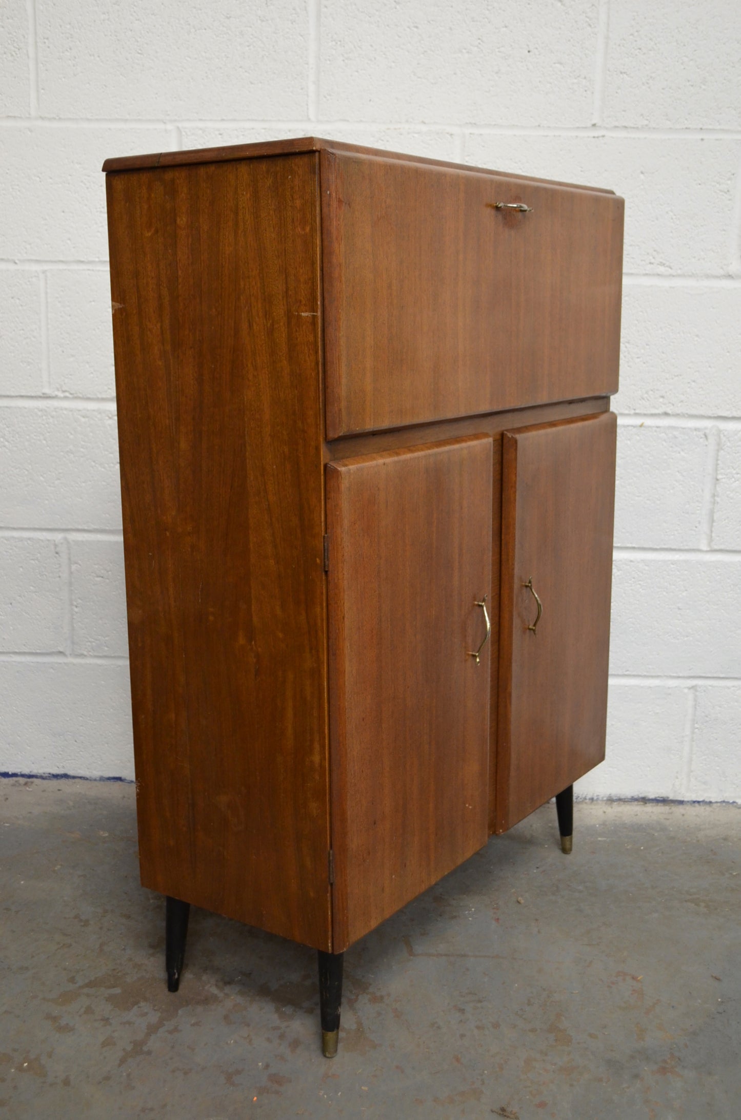 Vintage Walnut Drinks Cabinet