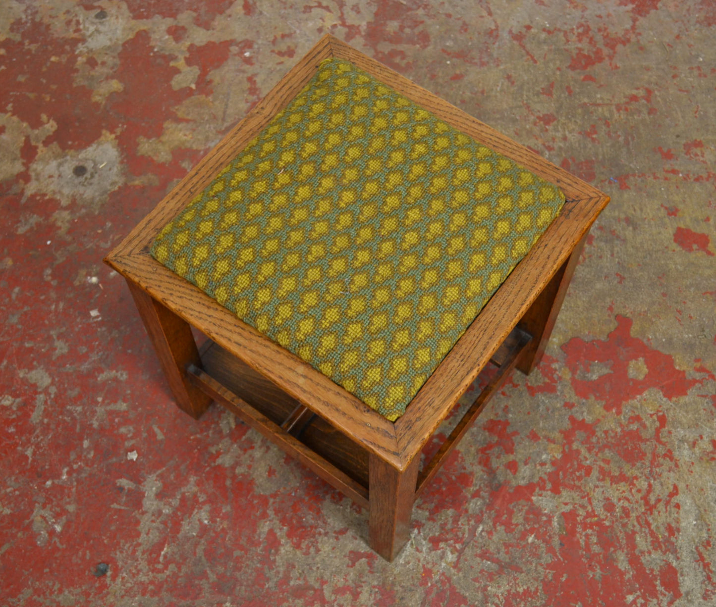 An Arts and Crafts Golden Oak Footstool