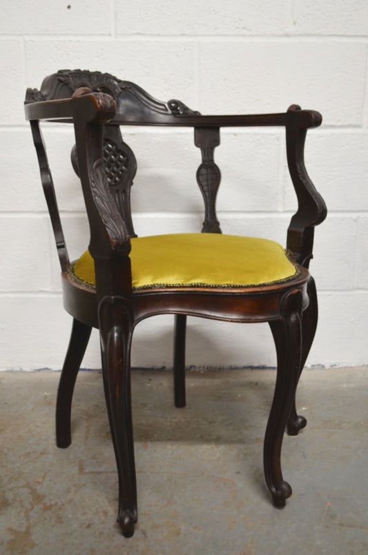 Unusual Victorian Ebonized Chair