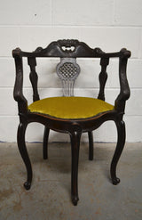 Unusual Victorian Ebonized Chair